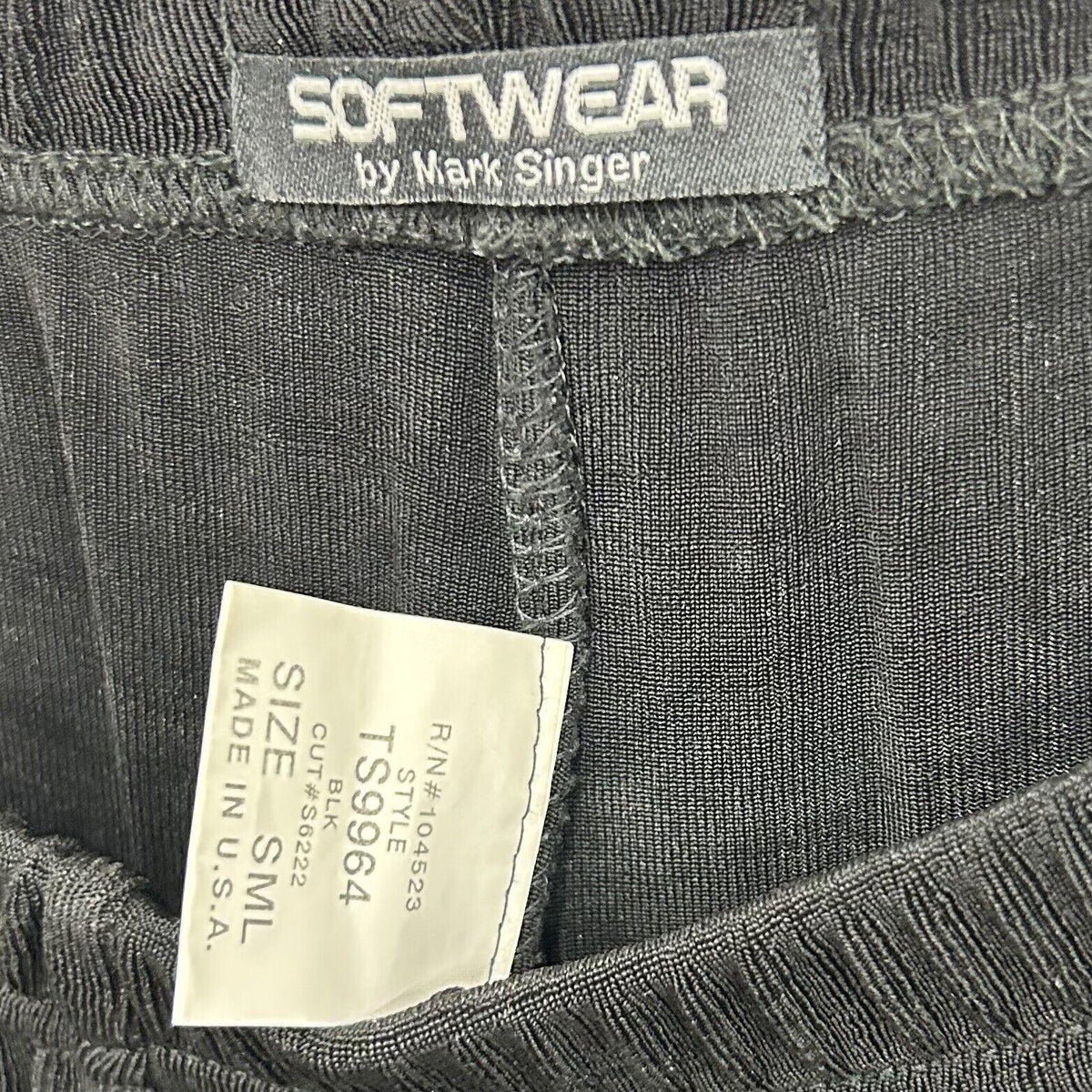 Softwear by Mark Singer Black Long Sleeve & Lounge Pants Set (S)