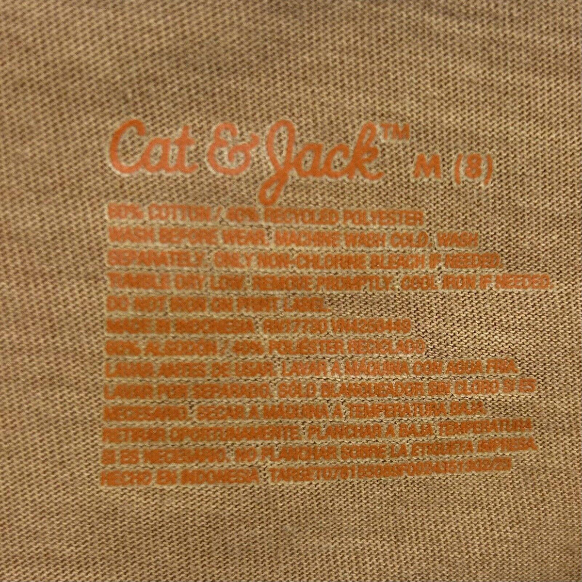 Cat & Jack Burnt Orange Long Sleeve Shirt with Front Pocket (M-8)
