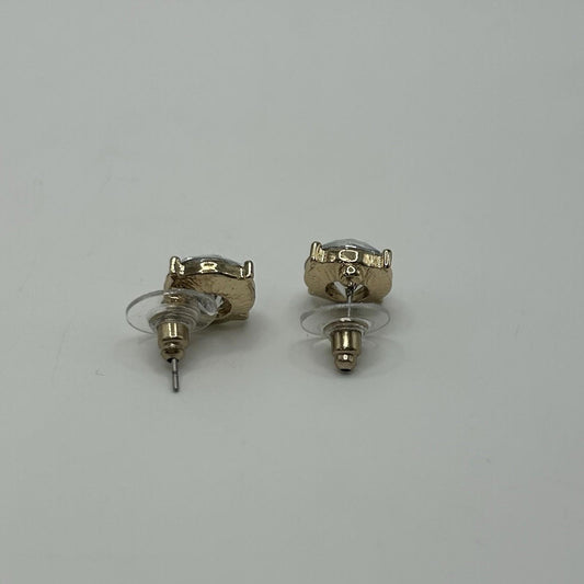 Lovita & Co. Gold & Clear Gem Stud Earrings