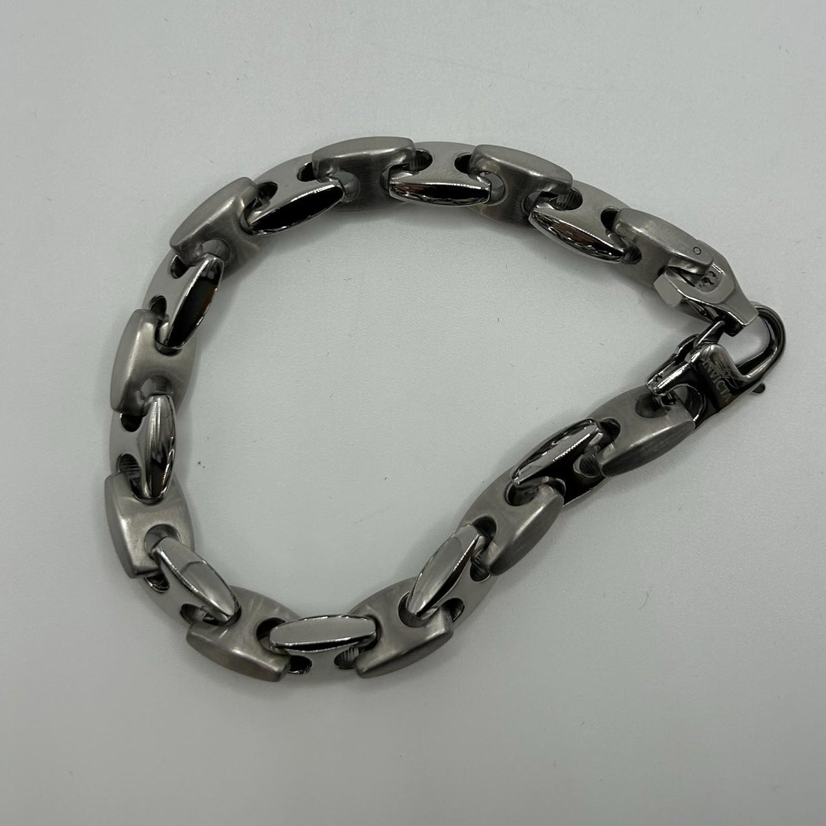 Invicta Stainless Steel Modified Mariner Link Bracelet 8.5 Silvertone