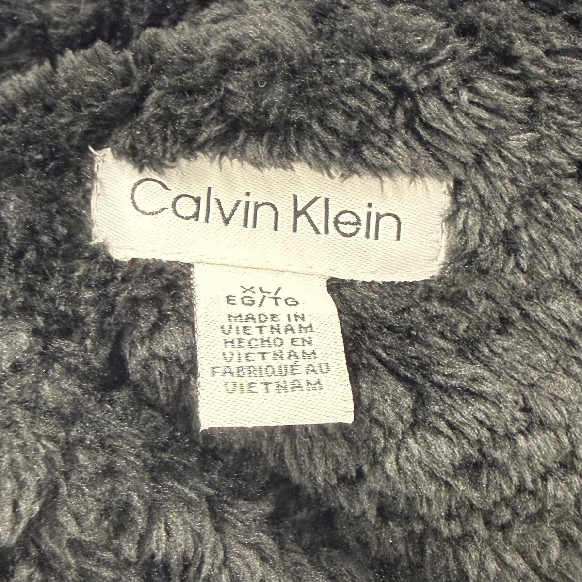 Calvin Klein Black Fleece Lightweight Zip Up w/ Gold Zippers (XL)