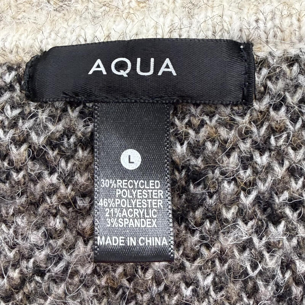 Aqua Leopard Cream and Leopard Print Cardigan (L)