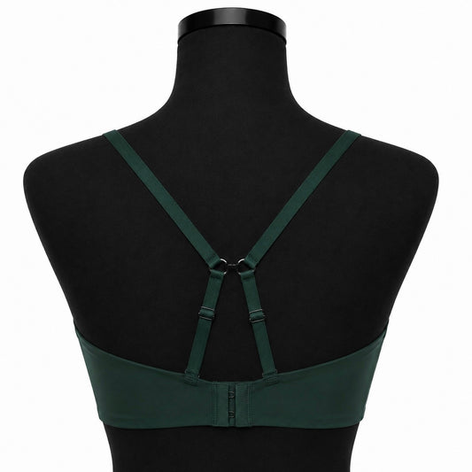 Auden Green The Bliss Lightly Lined Wirefree Bra w/ Adjustable Straps (32D)