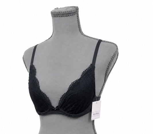 Auden Black Unlined Balconette Underwire Bra (32A)