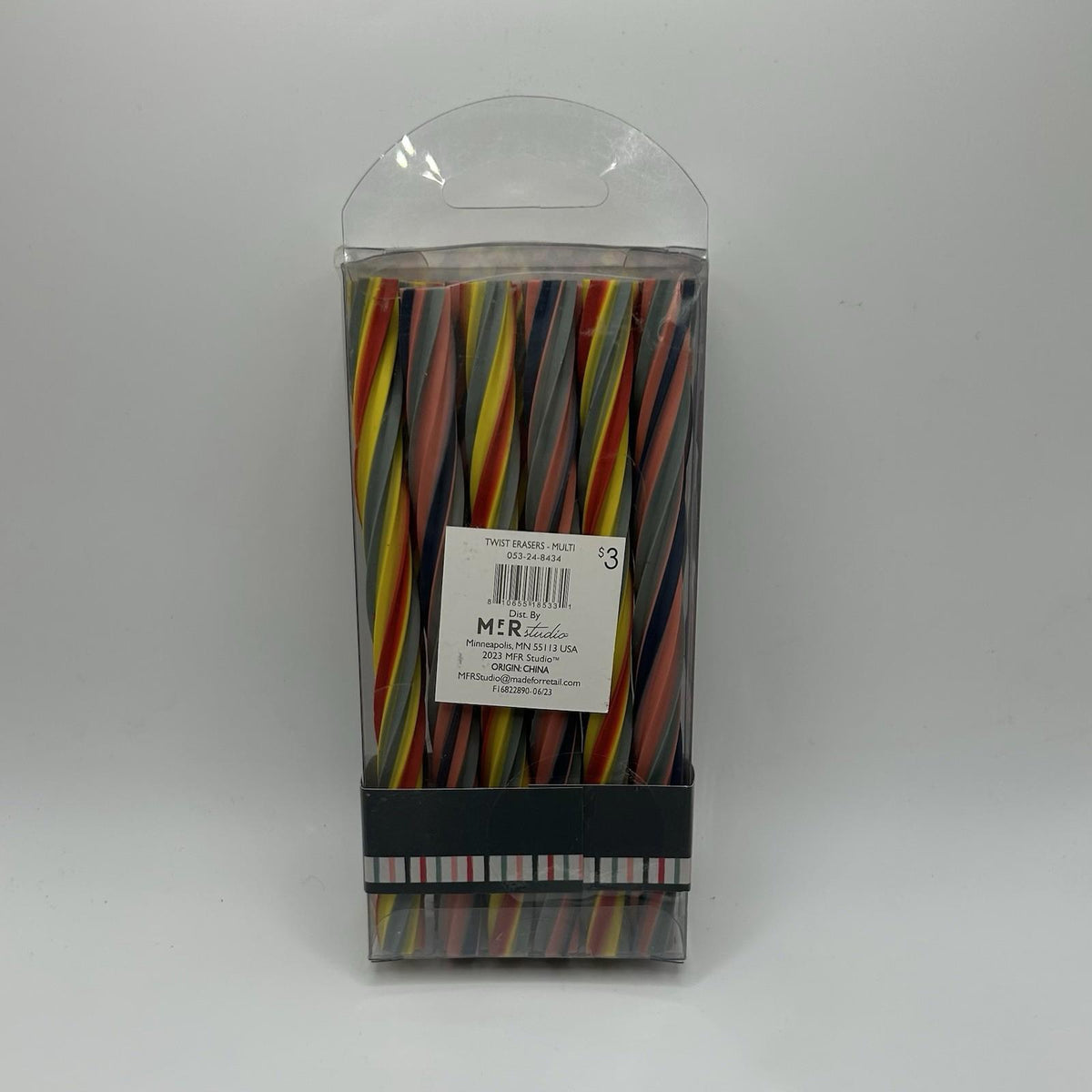 MFR Studio Scented Rainbow Twist Eraser Set (12 Count)