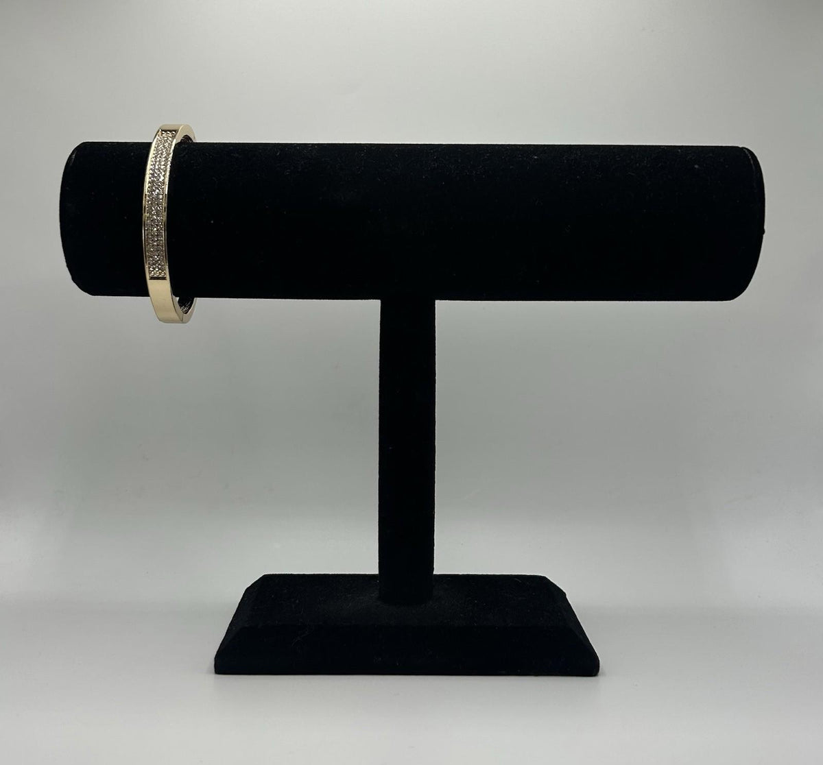 Lovita & Co.  Gold Colored Metal Cuff w/ Crystal Accent Bracelet