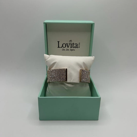 Lovita & Co. Gold Color Small Gem Cuff Bracelet