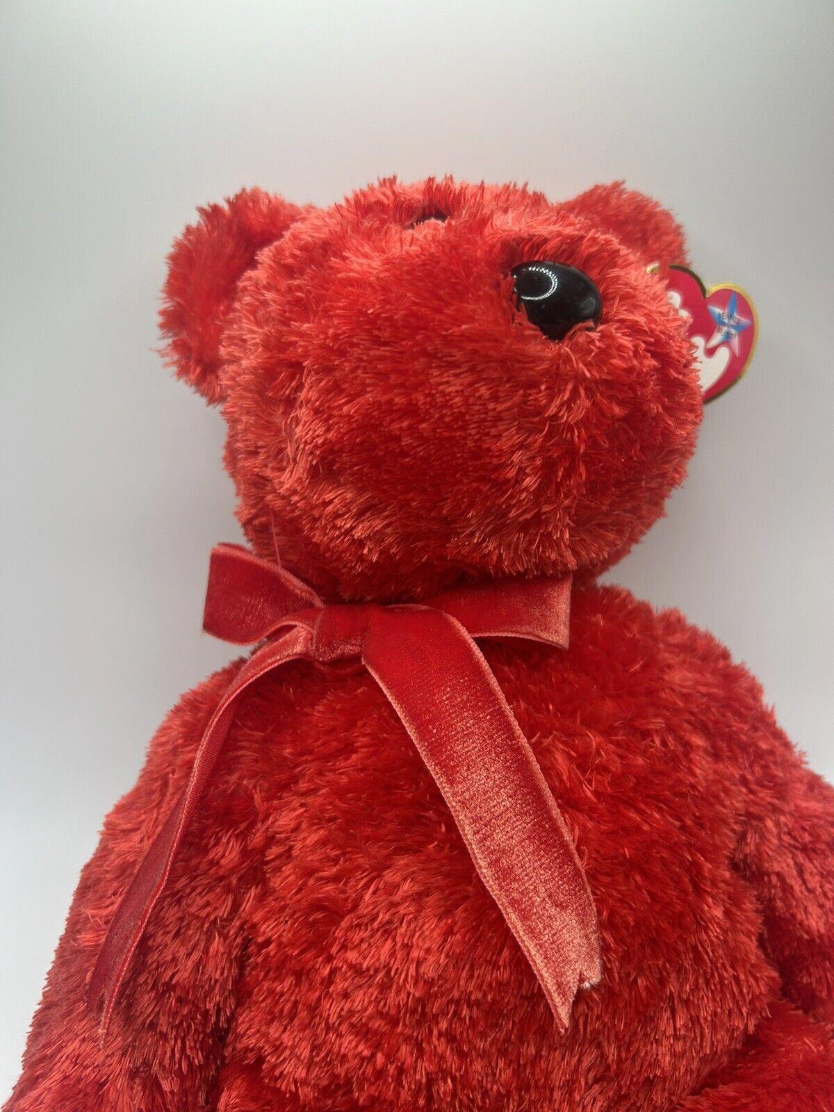 Ty Beanie Babies “Sizzle” Red Medium Size Bear