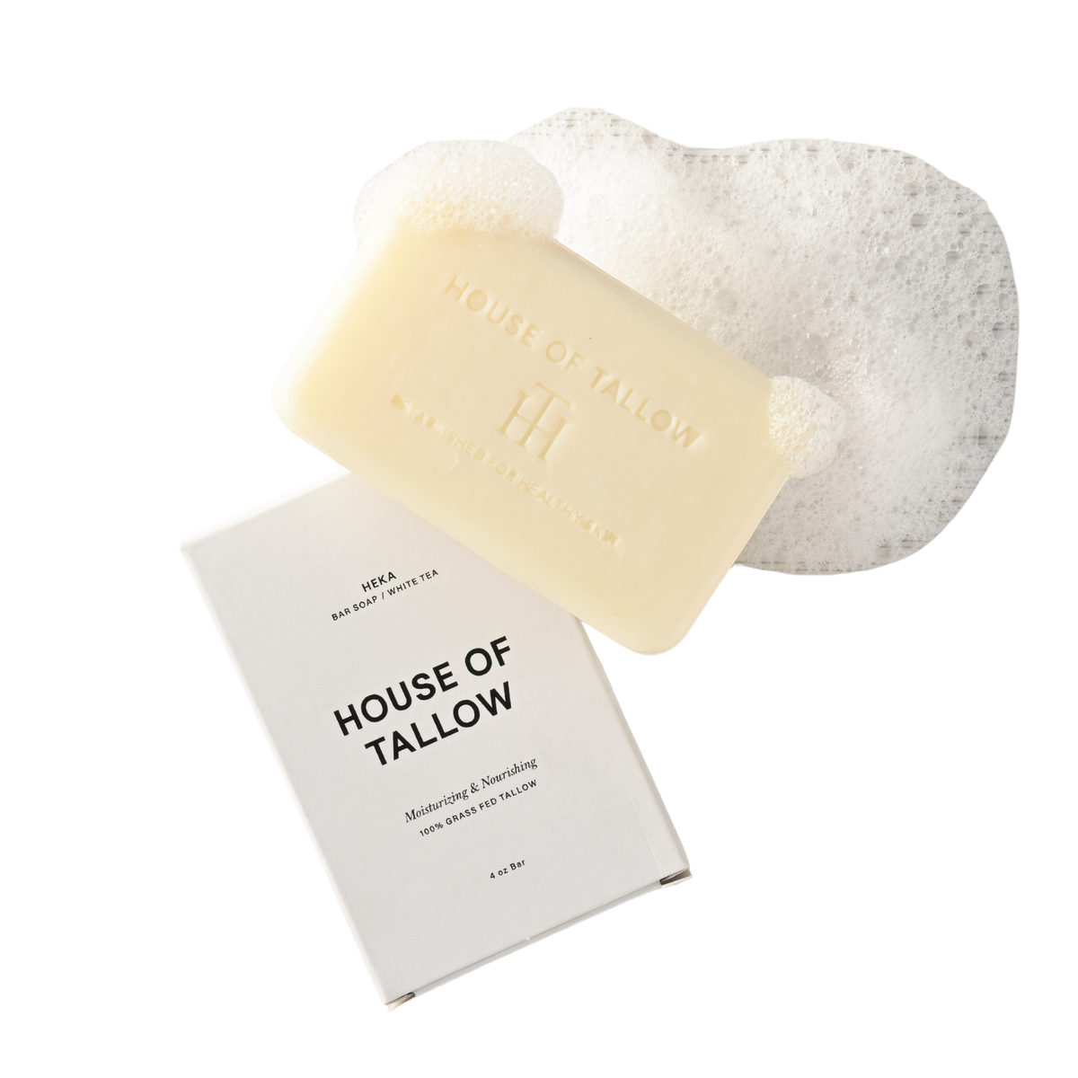 Heka White Tea Tallow All-in-One Soap Bar
