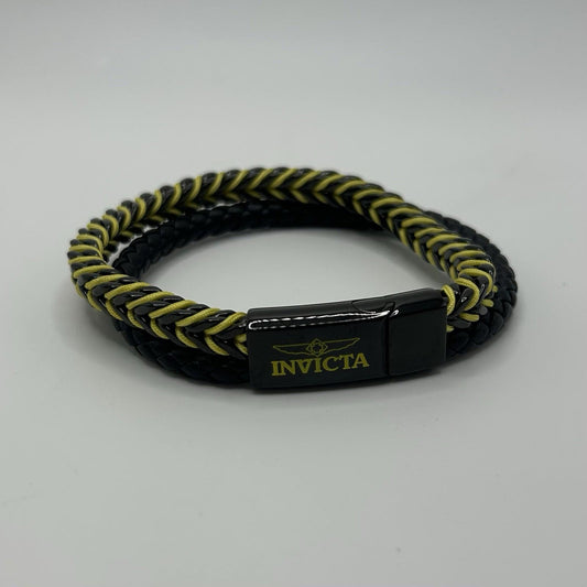 Invicta Jewelry Double Row Yellow & Black Bracelet