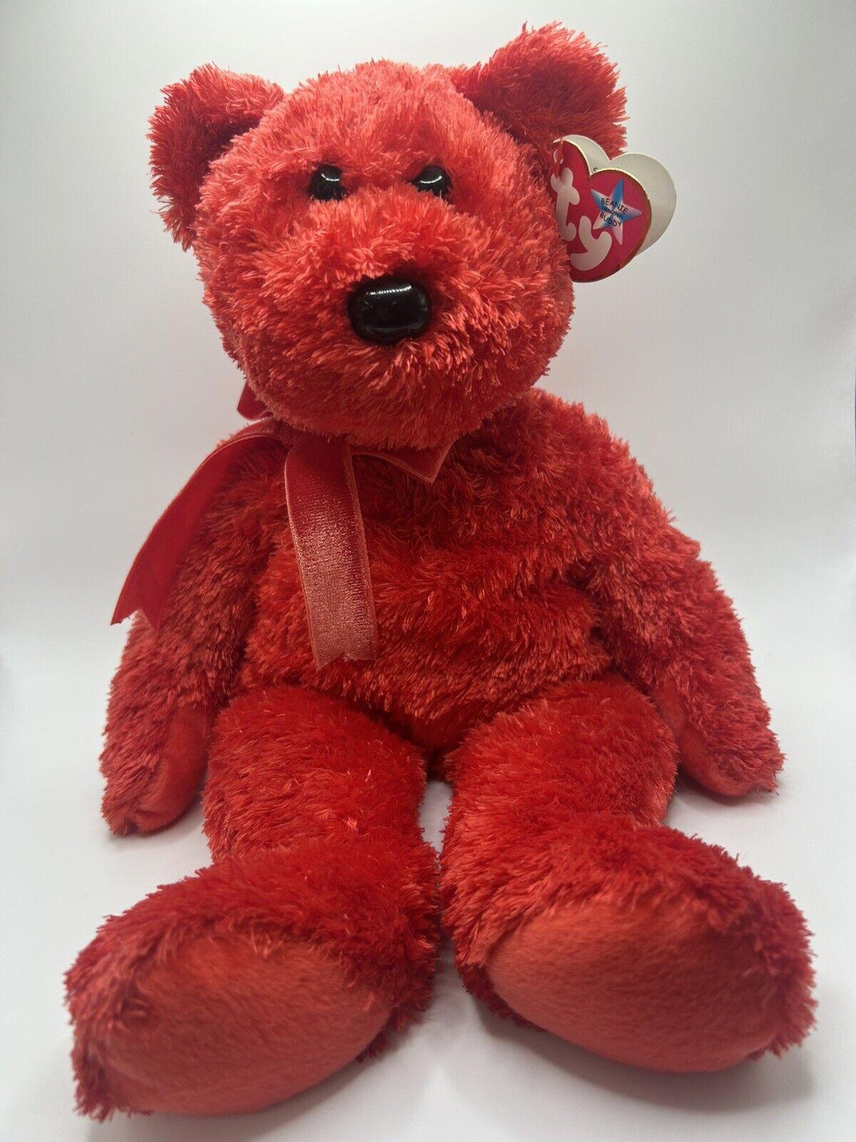 Ty Beanie Babies “Sizzle” Red Medium Size Bear