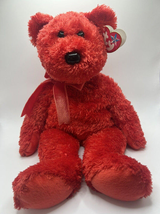 Ty Beanie Babies “Sizzle” Red Medium Size Bear