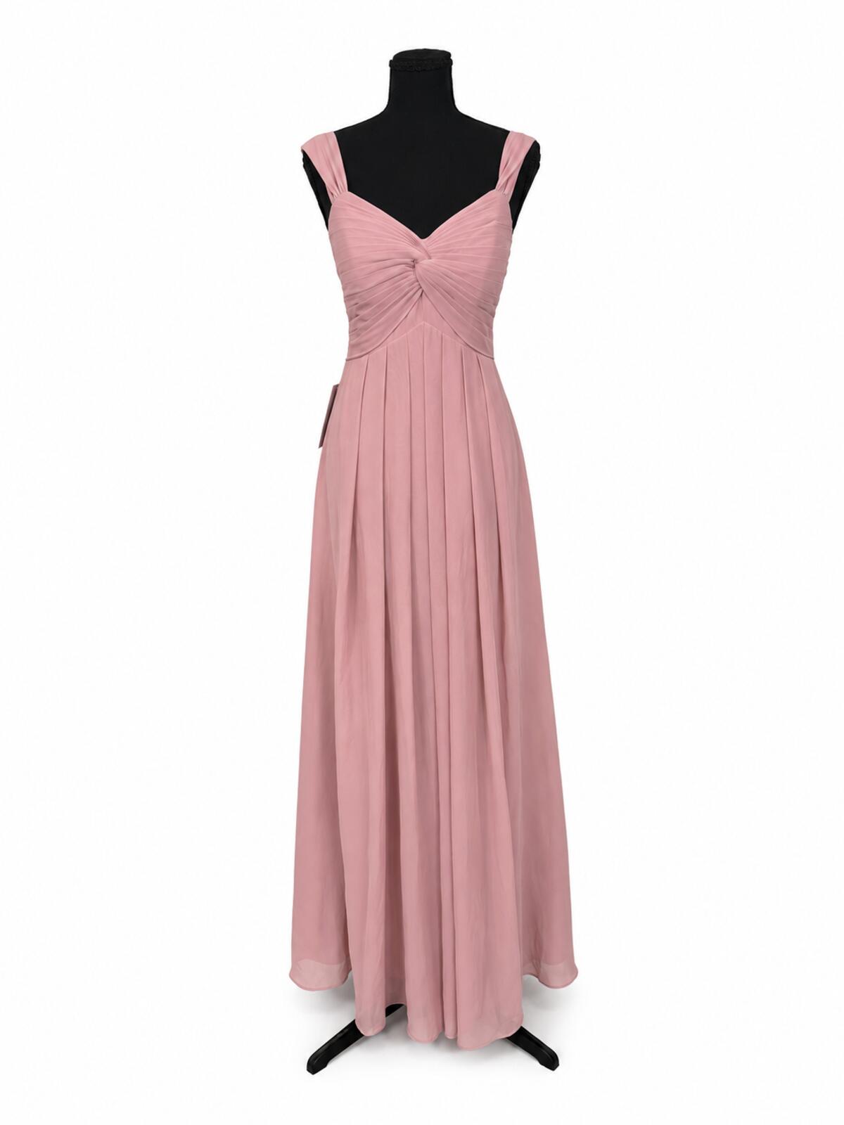 Azazie Kaitlynn Dusty Rose Chiffon Empire Ruched Bridesmaids Dress (Size 6)