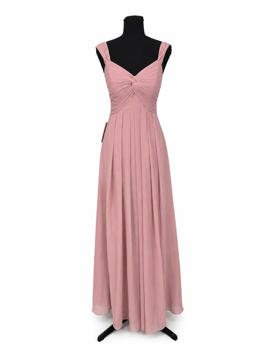 Azazie Kaitlynn Dusty Rose Chiffon Empire Ruched Bridesmaids Dress (Size 6)