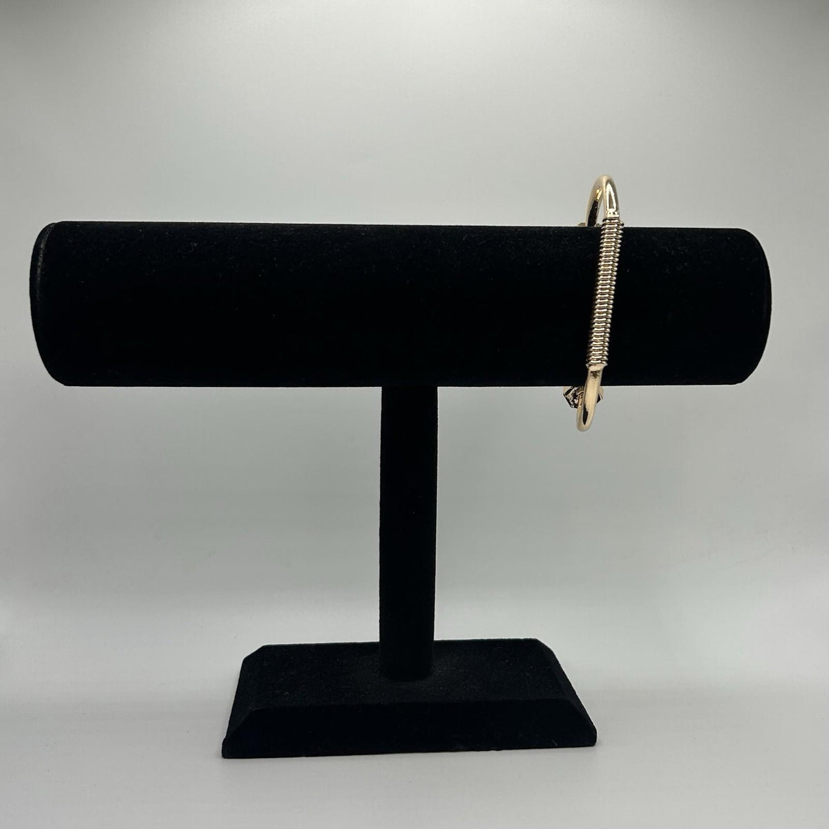 Lovita & Co. Gold Color Spring Hinge Bangle Bracelet