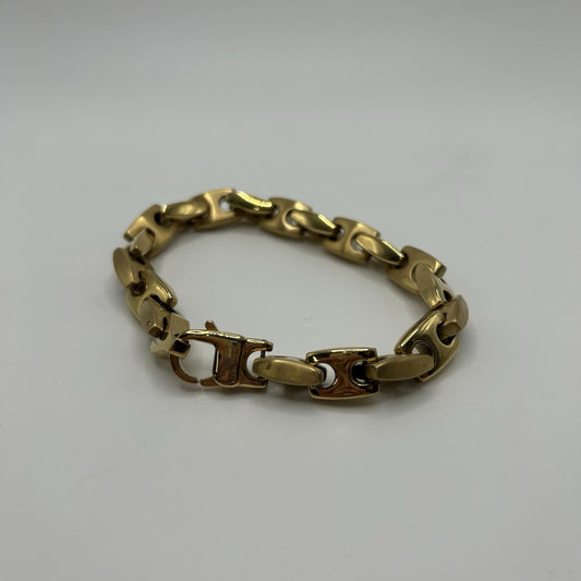 Invicta Jewelry Stainless Steel Modified Mariner Link Bracelet Gold 8.5