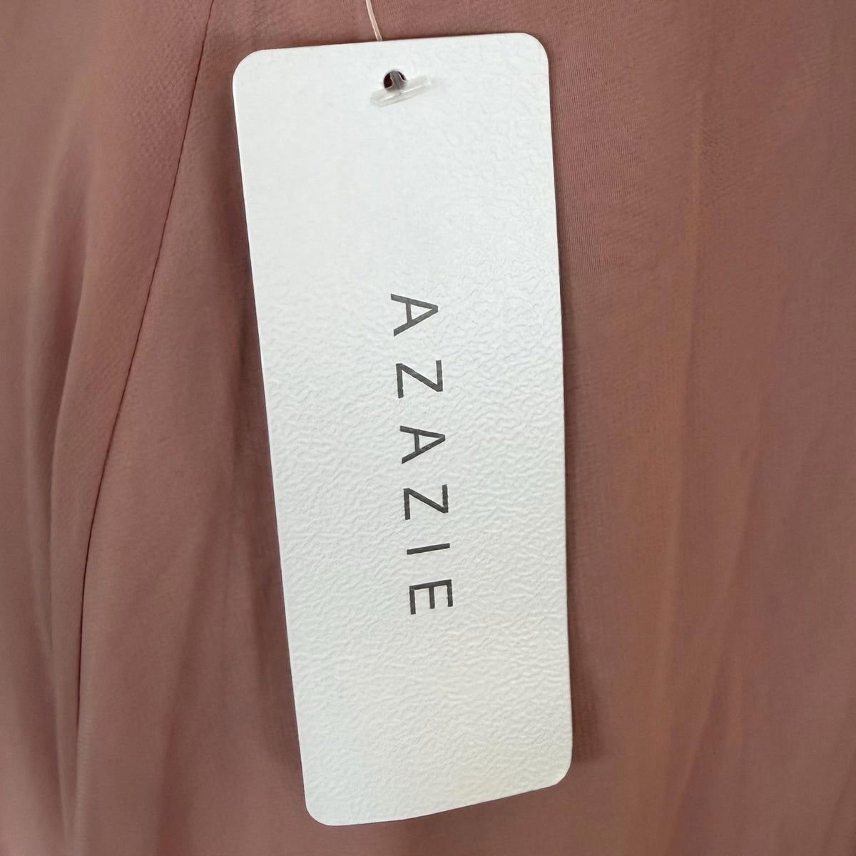 Azazie Kaleigh Dusty Rose Chiffon A-Line Pleated Bridesmaids Dress (Size 8)