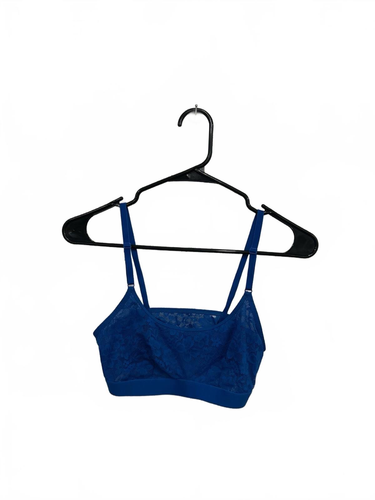 Auden Blue Lightly Lined Scoop Neck Bralette (S)