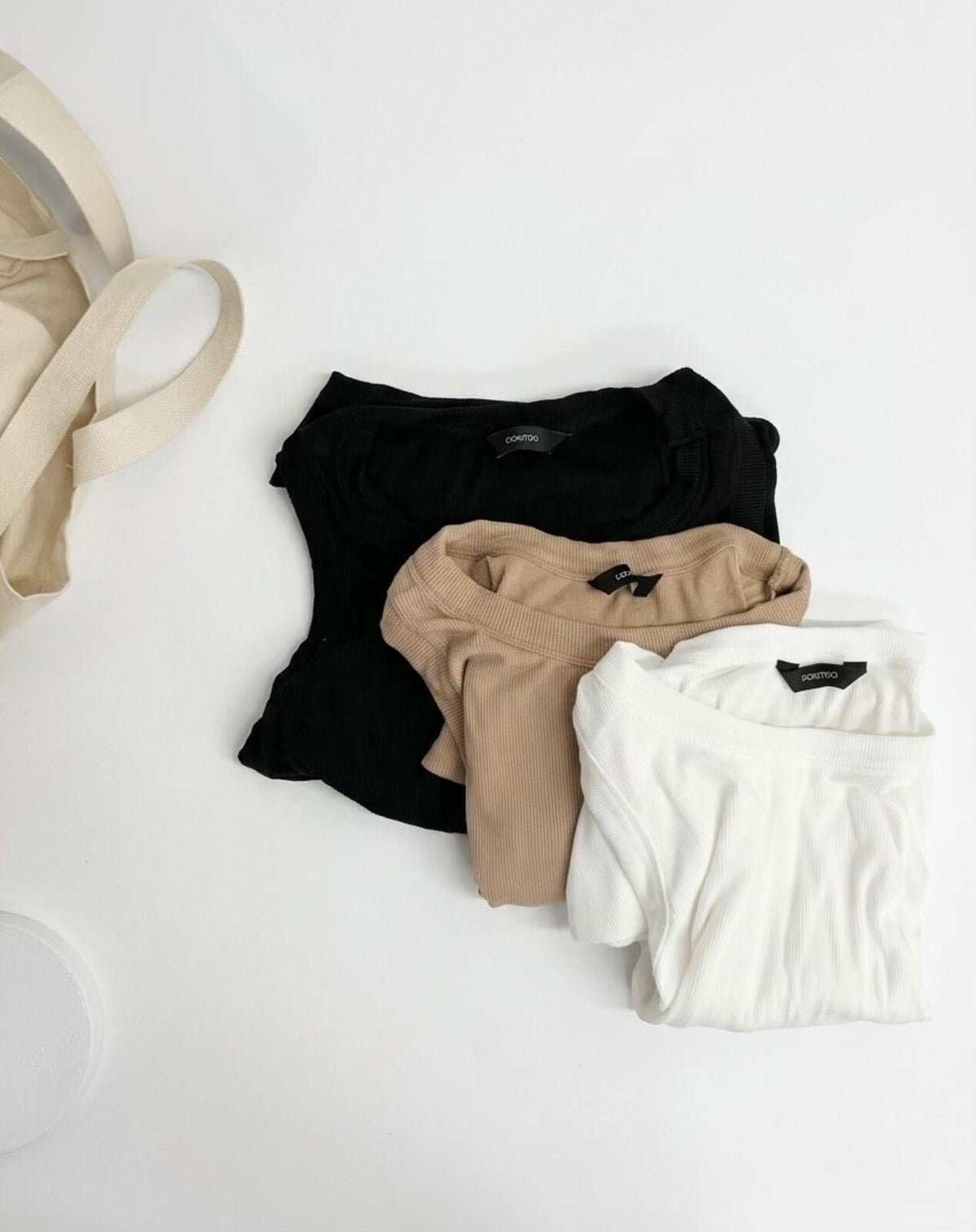 Dokotoo Neutrals (Black, White, Nude) Tank Top Set 3 Count (XL)