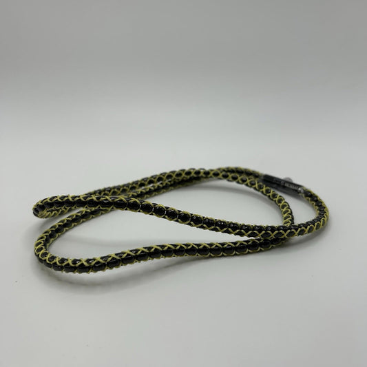 Invicta Jewelry Stainless Steel & Yellow/Black Nylon Chord Box Chain Necklace