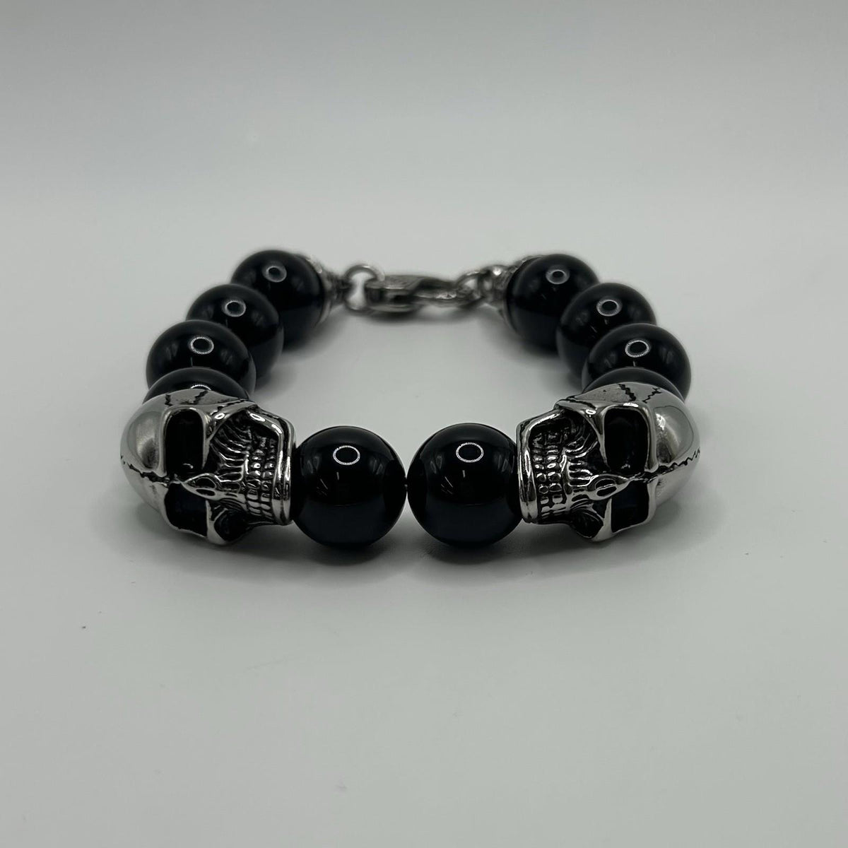 Invicta Jewelry Genuine Stone Black Onyx Bracelet 9.5