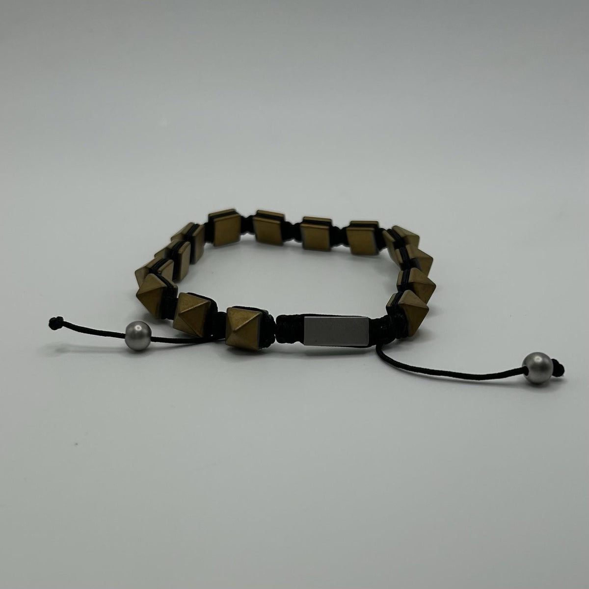 Invicta Jewelry Stainless Steel & Hematite Adjustable Goldtone Bracelet