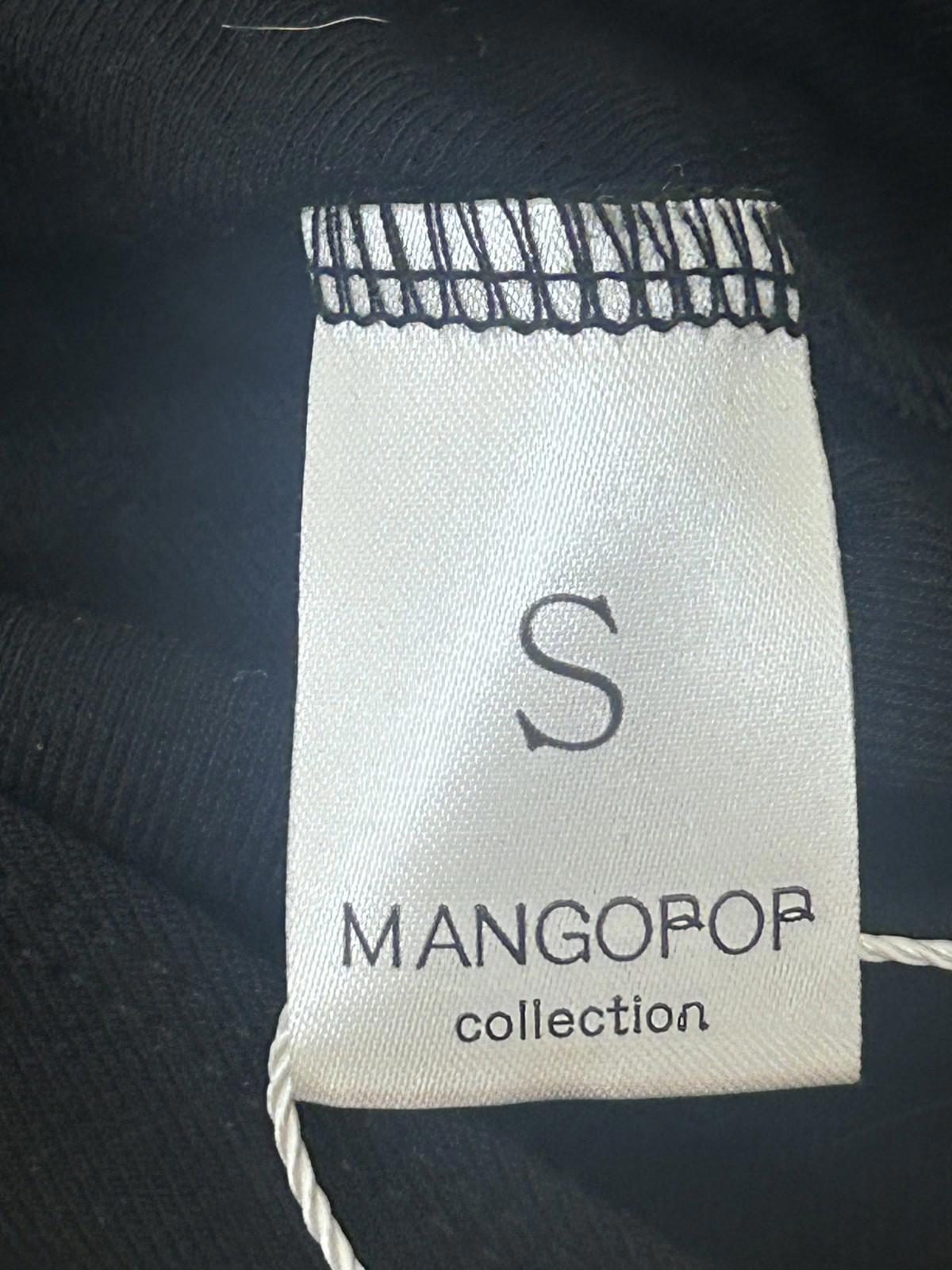 Mangopop Black Long Sleeve Quarter Zip Mock Turtle Neck Bodysuit (S)
