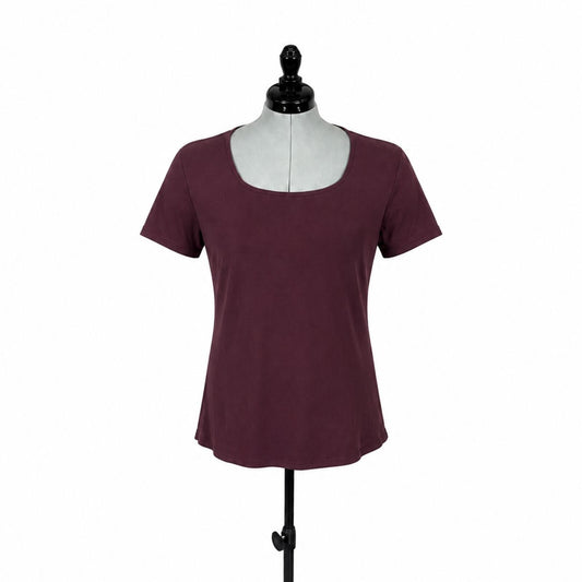 Torrid Super Soft Rib Knit Maroon Short Sleeve Top (2X)