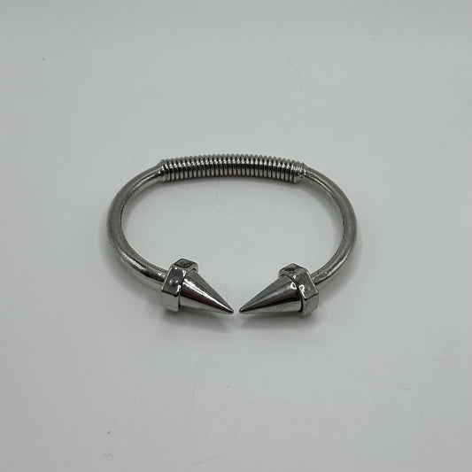 Lovita & Co. Silver Color Spring Hinge Bangle Bracelet