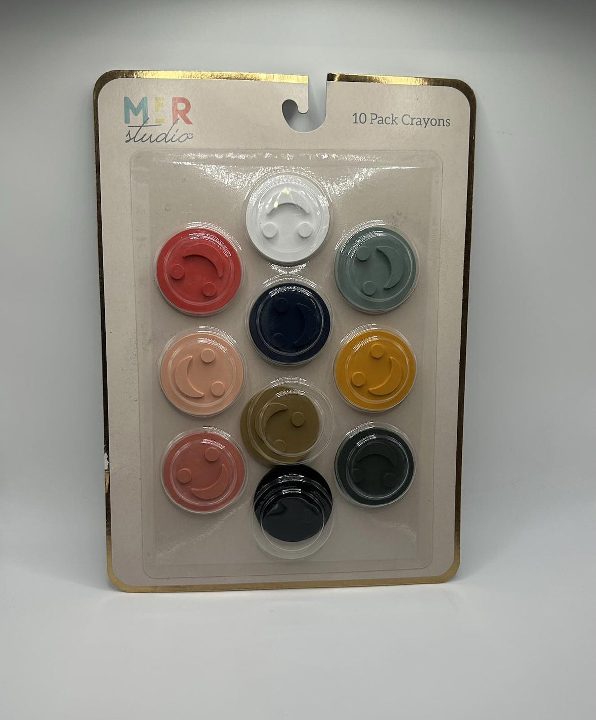 MFR Studio 10 Pack Colorful Smile Face Crayons