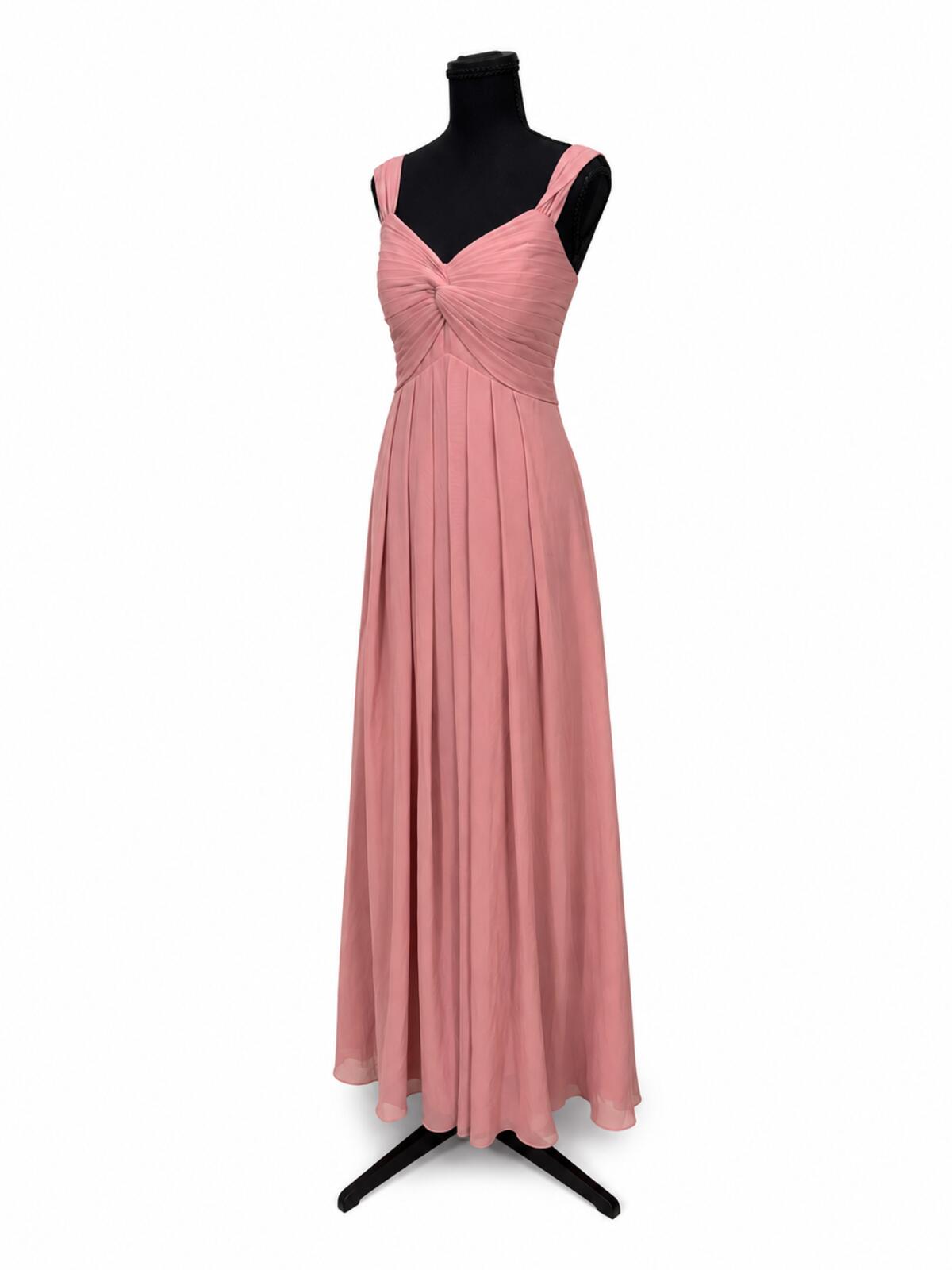 Azazie Kaitlynn Dusty Rose Chiffon Empire Ruched Bridesmaids Dress (Size 6)