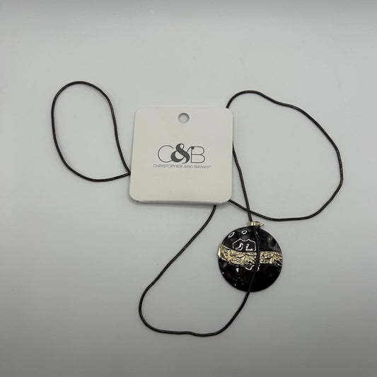 Christopher & Banks Chocolate Long Pendant Necklace