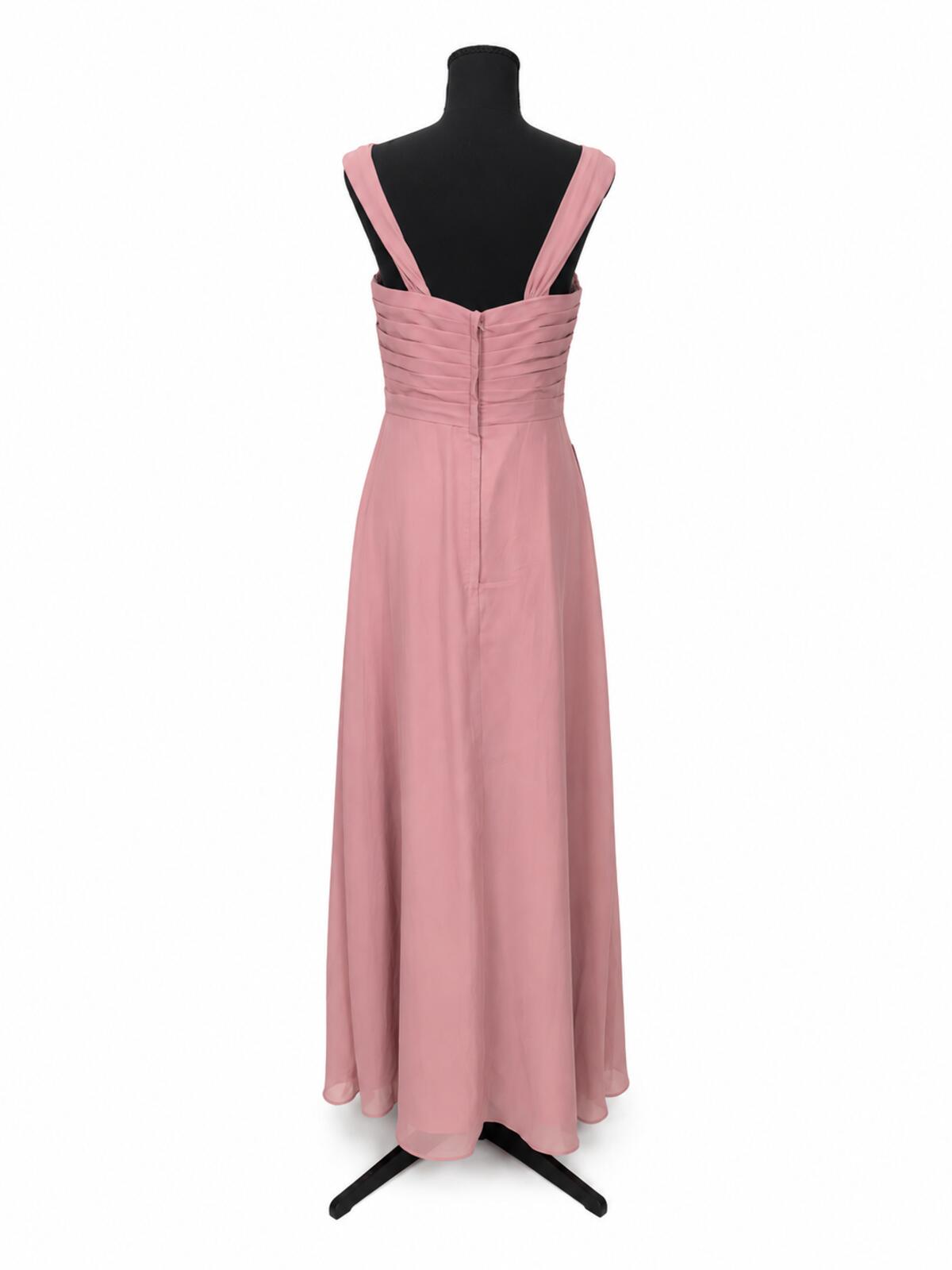 Azazie Kaitlynn Dusty Rose Chiffon Empire Ruched Bridesmaids Dress (Size 6)