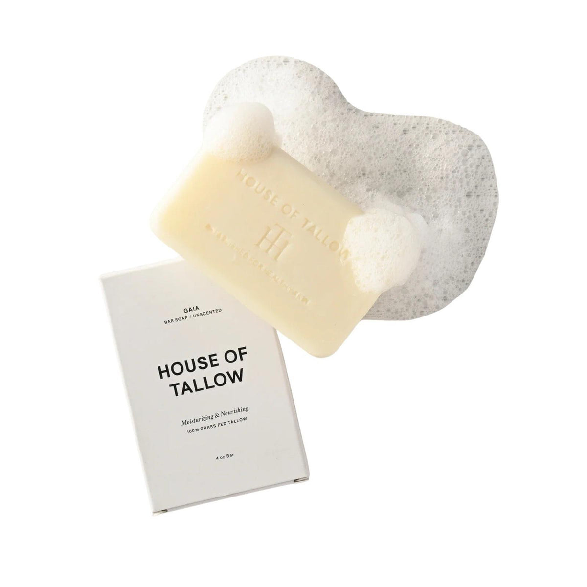 House of Tallow Gaia (Unscented) 100% Grass Fed Tallow Moisturizing Bar Soap