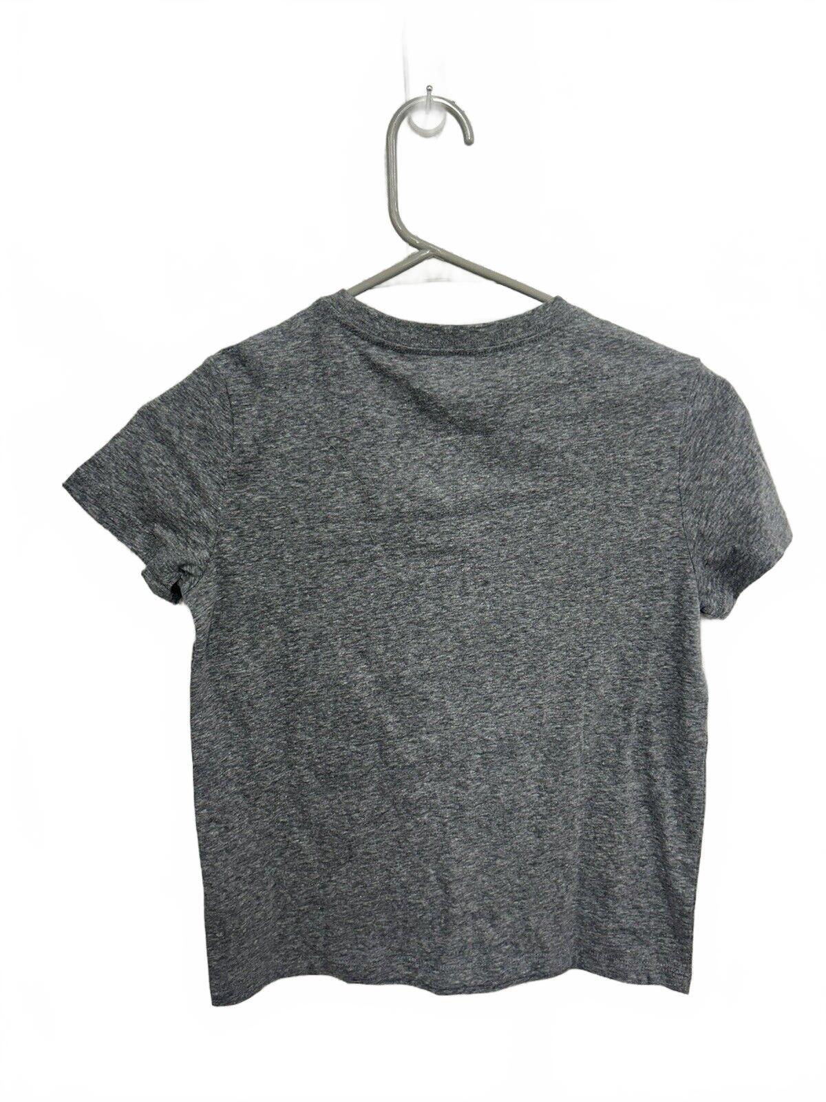 Cat & Jack Basic Light Gray Short Sleeve Shirt with Front Pocket  (S-6/7)