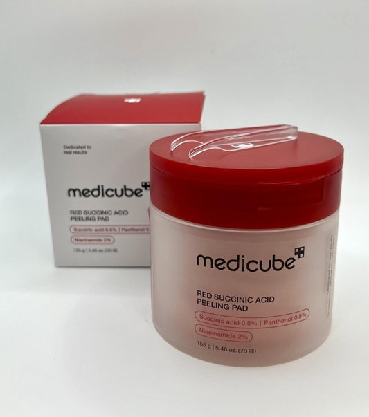 Medicube Red Succinic Acid Peeling Pad - (70ct) Acne Toner Pads-Korean Skin Care