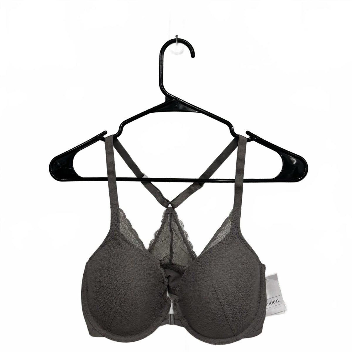 Auden Gray Lightly Lined Demi Coverage Racerback Bra (34DD)
