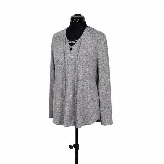 Aerie Just Add Leggings Light Gray Lightweight Hoodie (XXL)