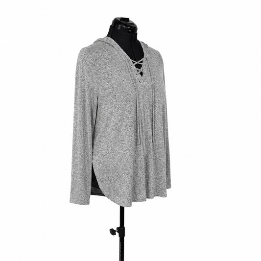 Aerie Just Add Leggings Light Gray Lightweight Hoodie (XXL)