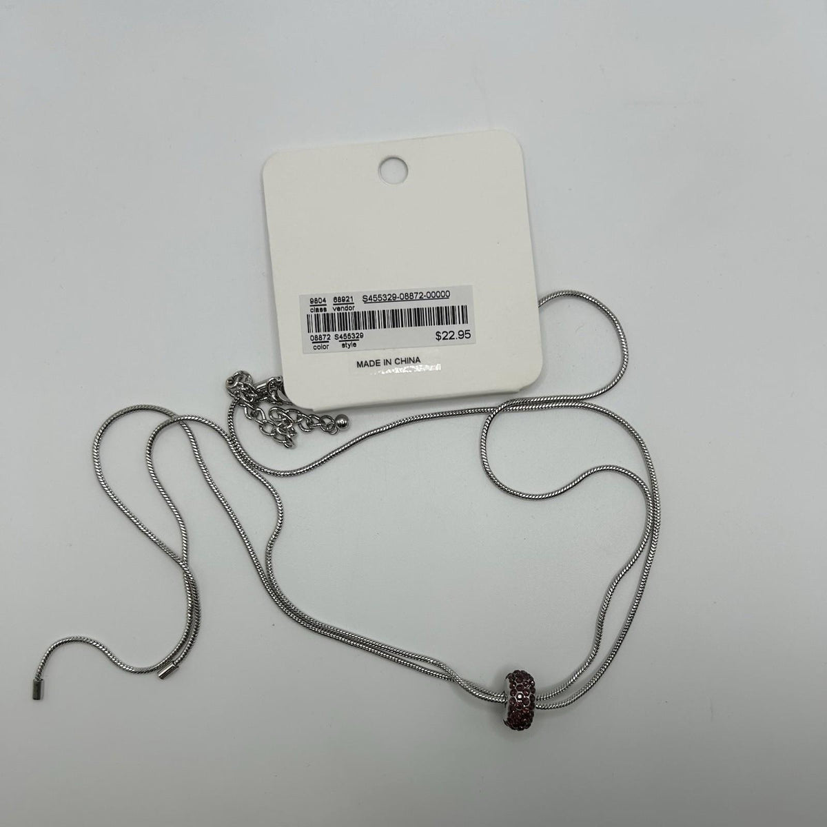 Christopher & Banks Long Stone Lariat Mystic Violet Necklace