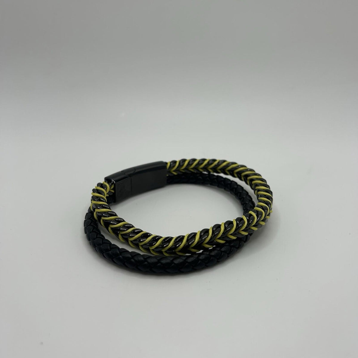 Invicta Jewelry Double Row Yellow & Black Bracelet