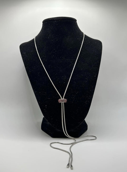 Christopher & Banks Long Stone Lariat Mystic Violet Necklace