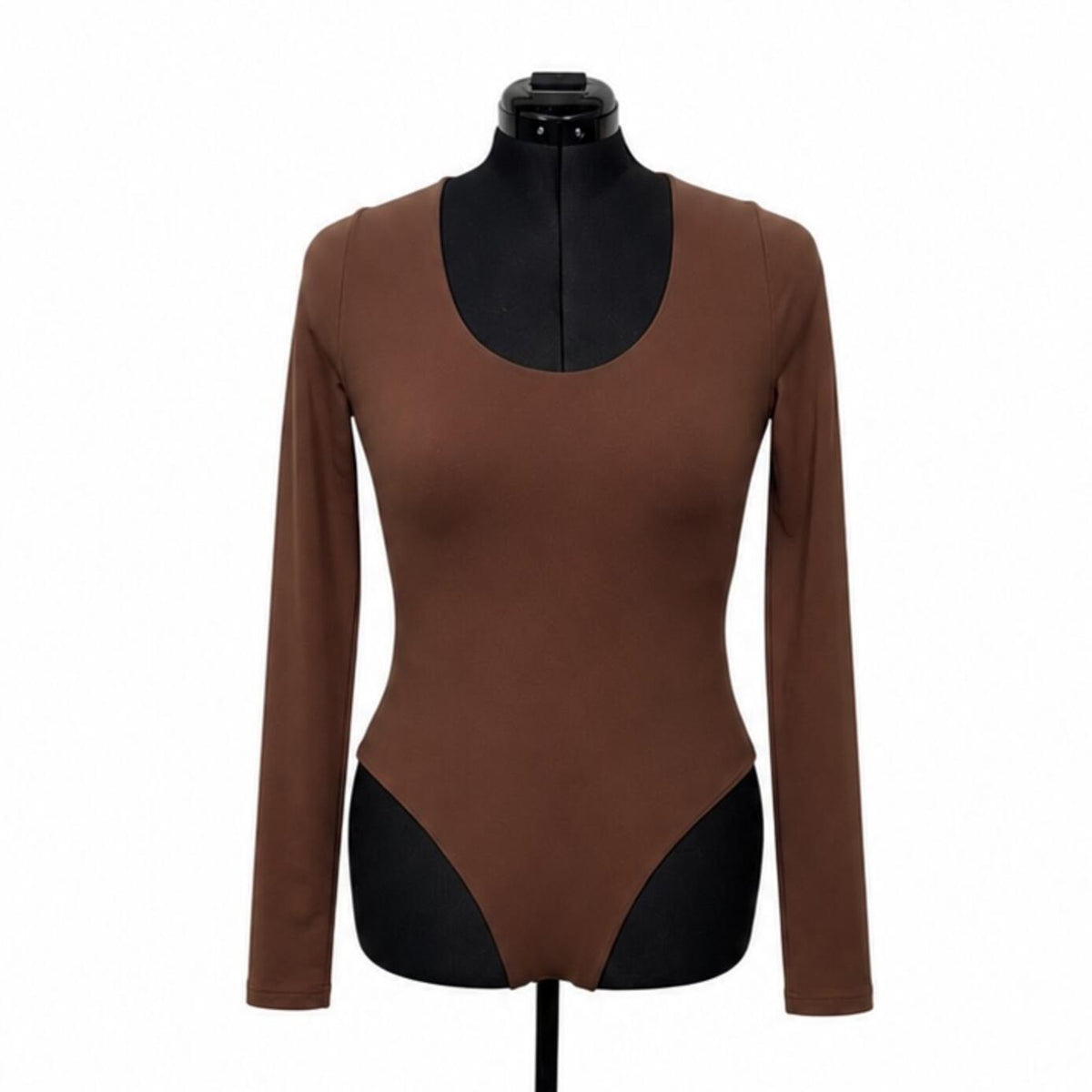 Pumiey Brown Fitted Long Sleeve Body Suit (2XL)