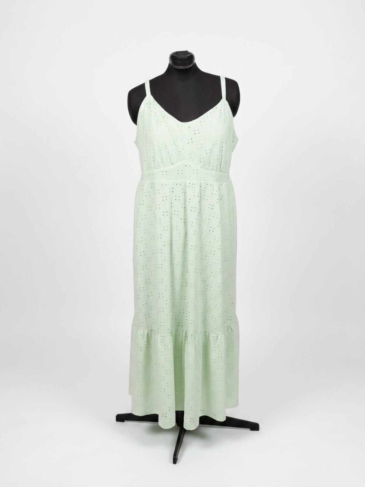 Pinup Fashion Sage Green Eyelet Sundress (20W)