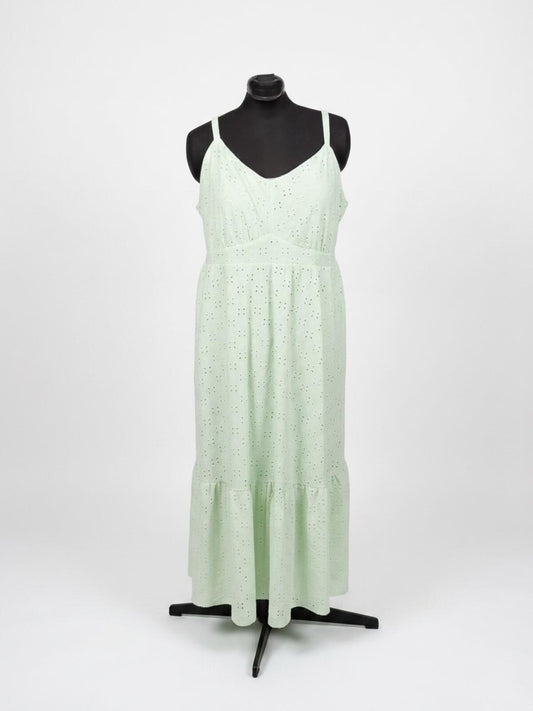 Pinup Fashion Sage Green Eyelet Sundress (20W)