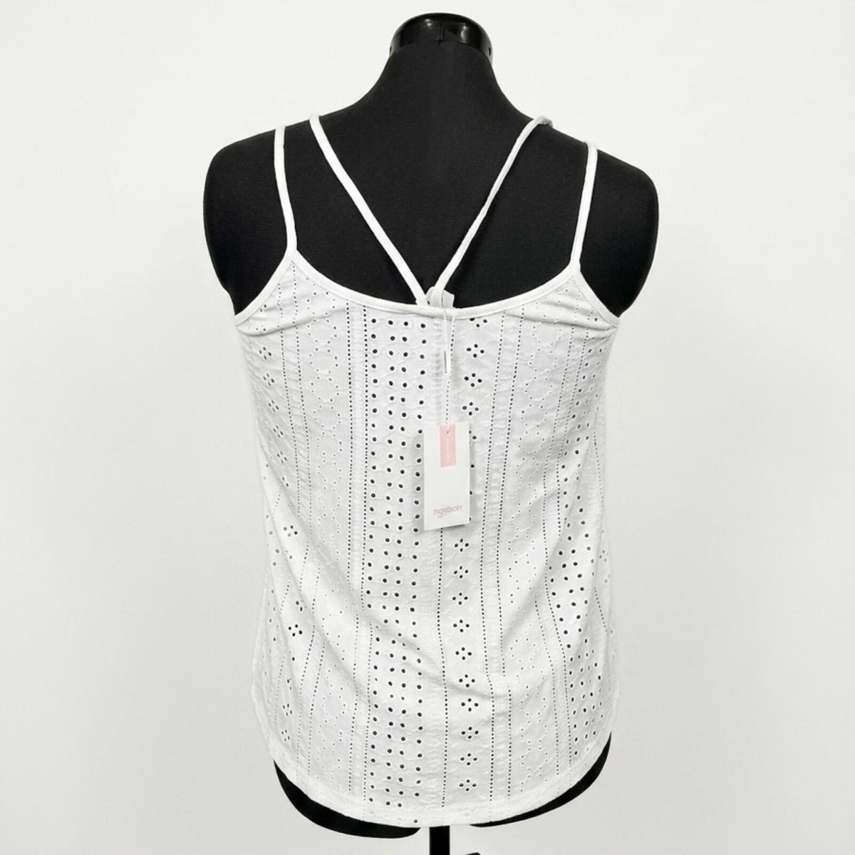 Xieerduo White Eyelet Tank Top (M)