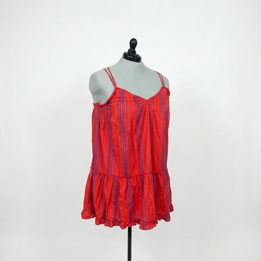 Universal Thread Goods Co. Red & Purple Cross Back Strap Knee Length Dress (XXL)