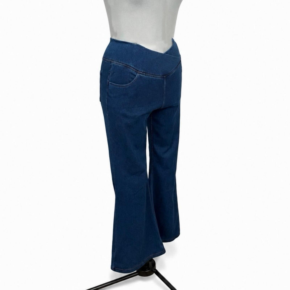 Iuga 29 Inch Blue Stretchy Bell Bottom Jeans (M)