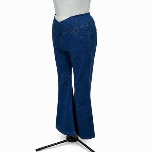 Iuga 29 Inch Blue Stretchy Bell Bottom Jeans (M)