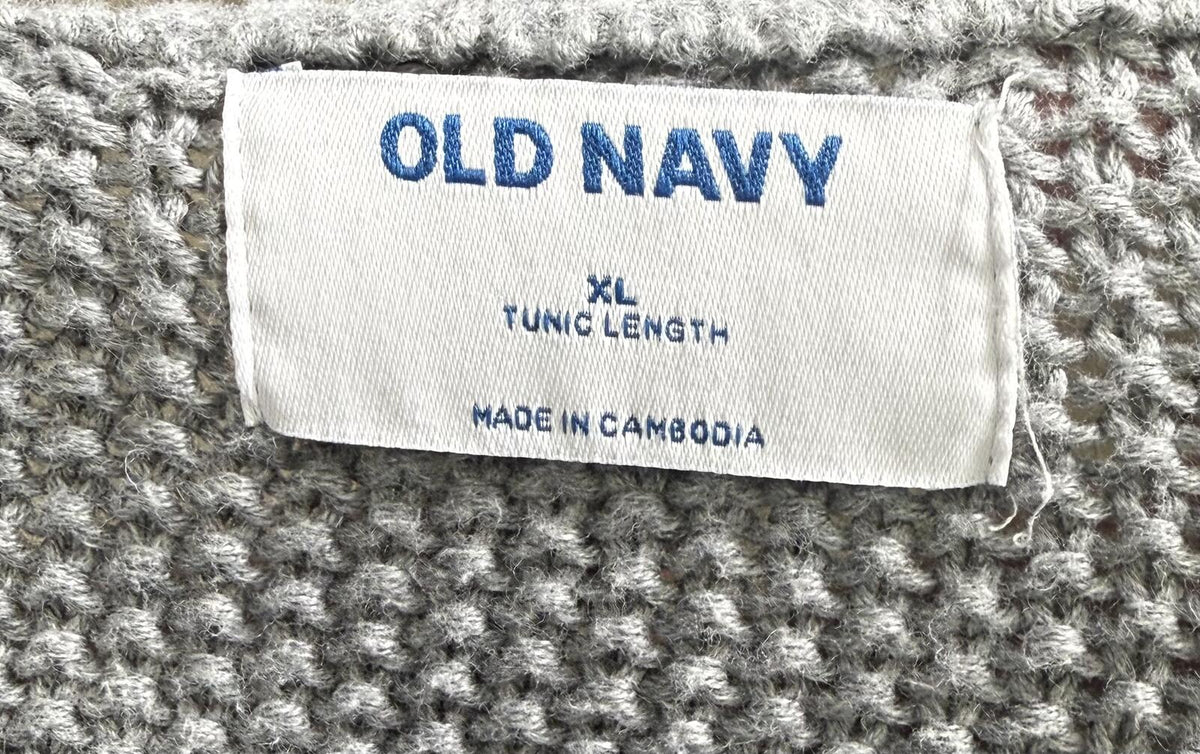 Old Navy Gray Tunic Length Sweater (XL)